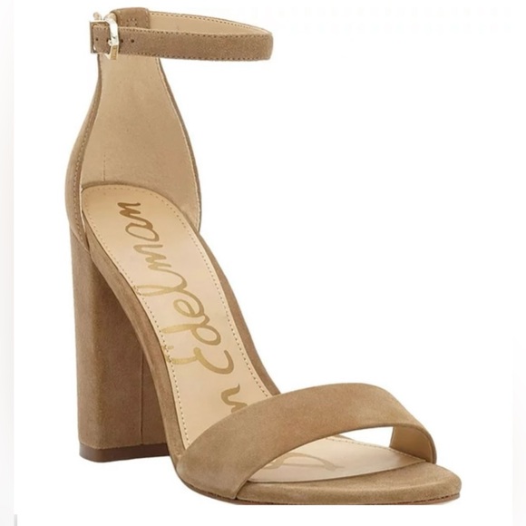 Sam Edelman Yaro Block Heel Nude Suede - Picture 1 of 8